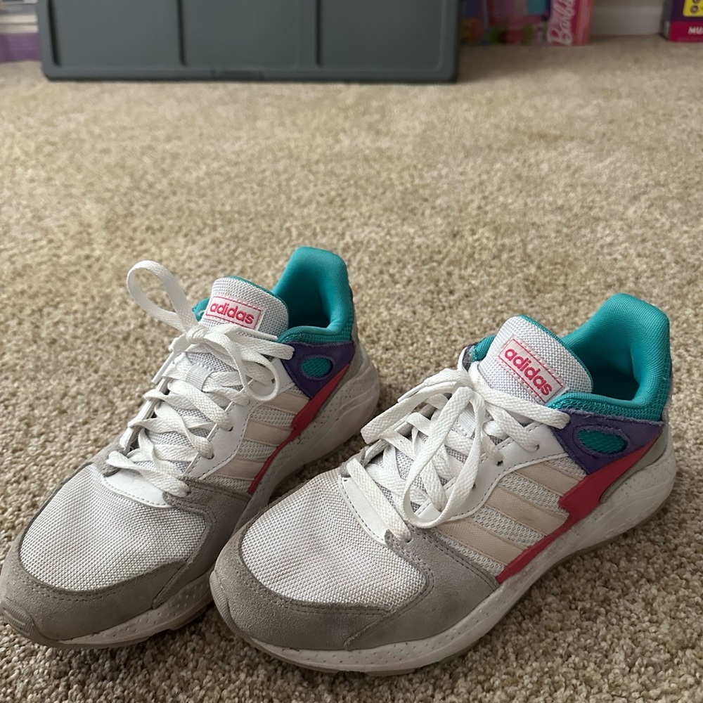 Adidas Teal and White Athletic Shoes